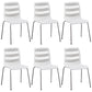 Contemporary Style Stacking Dining Armless Chairs Solid Back Side Chair White 6 Piece Set Clearhalo ' kitchen&dining_furn' 'Dining Chairs' 'Dining Tables & Seating' 'dining_chair' 'furn' 'furn_dining_chair' 'Furniture' 'furniture_dining_chair' 'Kitchen & Dining Furniture' 'kitchen' 4038872