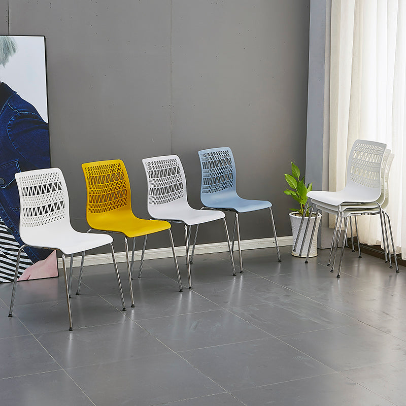 Contemporary Style Stacking Dining Armless Chairs Solid Back Side Chair Clearhalo ' kitchen&dining_furn' 'Dining Chairs' 'Dining Tables & Seating' 'dining_chair' 'furn' 'furn_dining_chair' 'Furniture' 'furniture_dining_chair' 'Kitchen & Dining Furniture' 'kitchen' 4038873