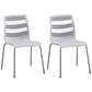 Contemporary Style Stacking Dining Armless Chairs Solid Back Side Chair Grey 2 Piece Set Clearhalo ' kitchen&dining_furn' 'Dining Chairs' 'Dining Tables & Seating' 'dining_chair' 'furn' 'furn_dining_chair' 'Furniture' 'furniture_dining_chair' 'Kitchen & Dining Furniture' 'kitchen' 4038874
