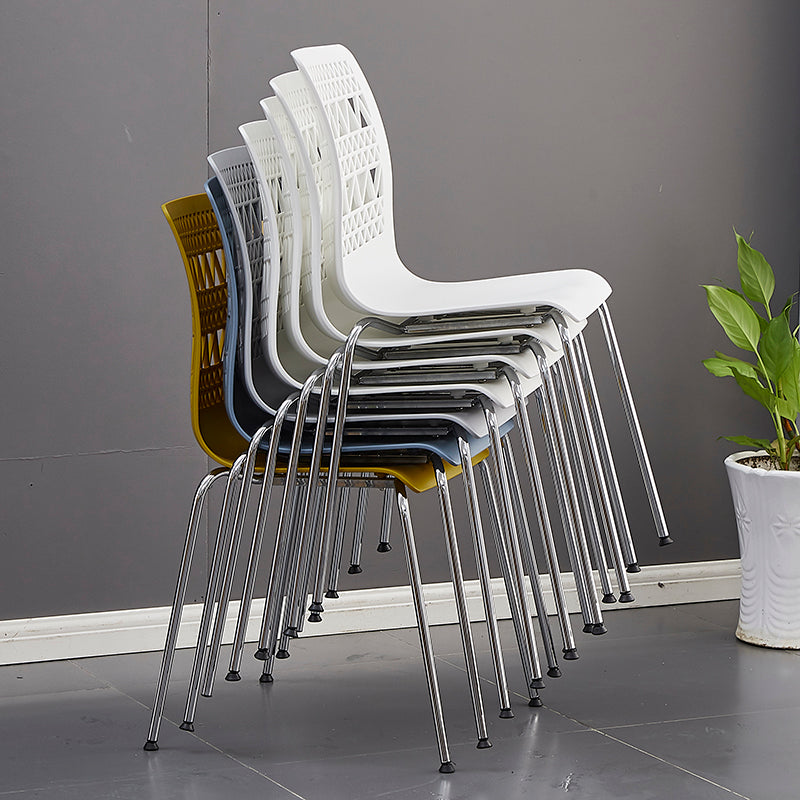 Contemporary Style Stacking Dining Armless Chairs Solid Back Side Chair Clearhalo ' kitchen&dining_furn' 'Dining Chairs' 'Dining Tables & Seating' 'dining_chair' 'furn' 'furn_dining_chair' 'Furniture' 'furniture_dining_chair' 'Kitchen & Dining Furniture' 'kitchen' 4038875