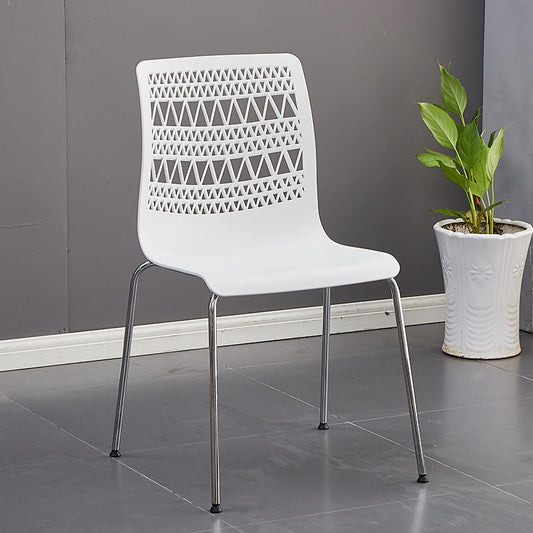 Contemporary Style Stacking Dining Armless Chairs Solid Back Side Chair Clearhalo ' kitchen&dining_furn' 'Dining Chairs' 'Dining Tables & Seating' 'dining_chair' 'furn' 'furn_dining_chair' 'Furniture' 'furniture_dining_chair' 'Kitchen & Dining Furniture' 'kitchen' 4038879