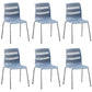 Contemporary Style Stacking Dining Armless Chairs Solid Back Side Chair Blue 6 Piece Set Clearhalo ' kitchen&dining_furn' 'Dining Chairs' 'Dining Tables & Seating' 'dining_chair' 'furn' 'furn_dining_chair' 'Furniture' 'furniture_dining_chair' 'Kitchen & Dining Furniture' 'kitchen' 4038886