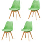 Scandinavian Leather Bedroom Side Chair Matte Finish Solid Back Dining Chair (Set of 4) Green Clearhalo ' kitchen&dining_furn' 'Dining Chairs' 'Dining Tables & Seating' 'dining_chair' 'Furniture' 'furniture_dining_chair' 'Kitchen & Dining Furniture' 'kitchen' 4038892