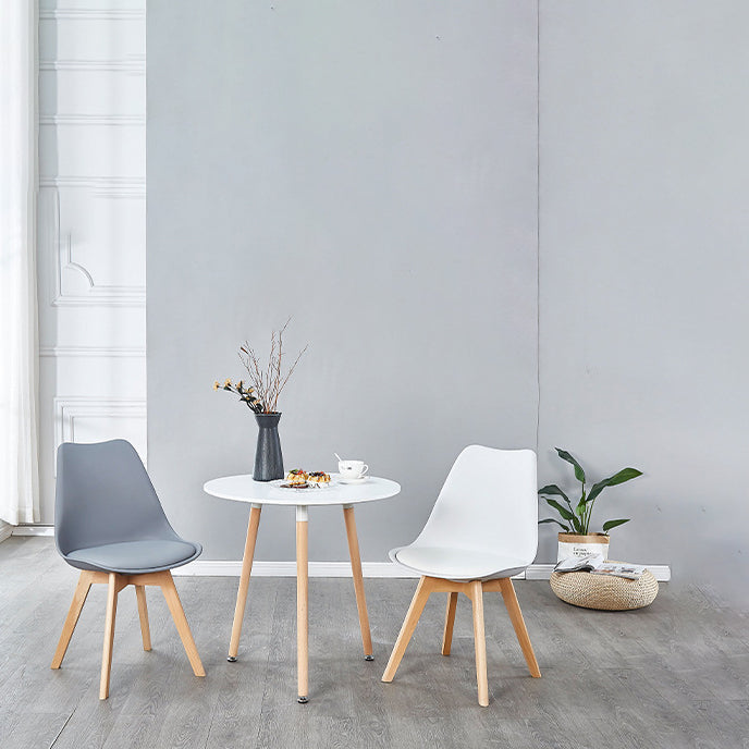 Scandinavian Leather Bedroom Side Chair Matte Finish Solid Back Dining Chair (Set of 4) Clearhalo ' kitchen&dining_furn' 'Dining Chairs' 'Dining Tables & Seating' 'dining_chair' 'Furniture' 'furniture_dining_chair' 'Kitchen & Dining Furniture' 'kitchen' 4038893