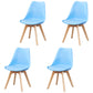 Scandinavian Leather Bedroom Side Chair Matte Finish Solid Back Dining Chair (Set of 4) Blue Clearhalo ' kitchen&dining_furn' 'Dining Chairs' 'Dining Tables & Seating' 'dining_chair' 'Furniture' 'furniture_dining_chair' 'Kitchen & Dining Furniture' 'kitchen' 4038894