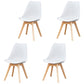 Scandinavian Leather Bedroom Side Chair Matte Finish Solid Back Dining Chair (Set of 4) White Clearhalo ' kitchen&dining_furn' 'Dining Chairs' 'Dining Tables & Seating' 'dining_chair' 'Furniture' 'furniture_dining_chair' 'Kitchen & Dining Furniture' 'kitchen' 4038896