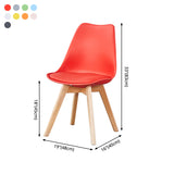 Scandinavian Leather Bedroom Side Chair Matte Finish Solid Back Dining Chair (Set of 4) Clearhalo ' kitchen&dining_furn' 'Dining Chairs' 'Dining Tables & Seating' 'dining_chair' 'Furniture' 'furniture_dining_chair' 'Kitchen & Dining Furniture' 'kitchen' 4038904