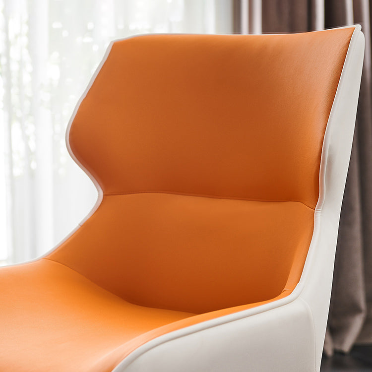 Minimalist Style Leather Dining Chairs Wingback Parsons Arm Side Chairs (Set of 2) Clearhalo ' kitchen&dining_furn' 'Dining Chairs' 'Dining Tables & Seating' 'dining_chair' 'furn' 'furn_dining_chair' 'Furniture' 'furniture_dining_chair' 'Kitchen & Dining Furniture' 'kitchen' 4038915