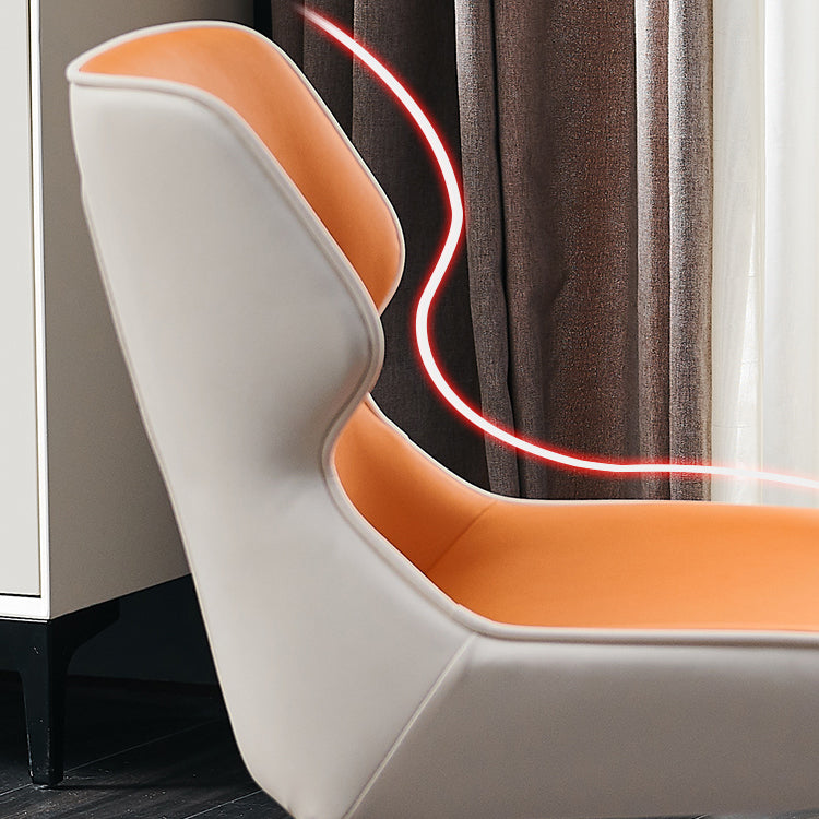 Minimalist Style Leather Dining Chairs Wingback Parsons Arm Side Chairs (Set of 2) Clearhalo ' kitchen&dining_furn' 'Dining Chairs' 'Dining Tables & Seating' 'dining_chair' 'furn' 'furn_dining_chair' 'Furniture' 'furniture_dining_chair' 'Kitchen & Dining Furniture' 'kitchen' 4038916