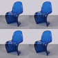 Contemporary Style Plastic Dining Armless Chair Curved Dining Solid Chair (Set of 4) Blue-Amber-Clear Clearhalo ' kitchen&dining_furn' 'Dining Chairs' 'Dining Tables & Seating' 'dining_chair' 'Furniture' 'furniture_dining_chair' 'Kitchen & Dining Furniture' 'kitchen' 4038942