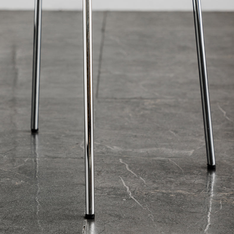 Glam Style Plastic Dining Armless Chairs Stacking Open Back Dining Chair Clearhalo ' kitchen&dining_furn' 'Dining Chairs' 'Dining Tables & Seating' 'dining_chair' 'furn' 'furn_dining_chair' 'Furniture' 'furniture_dining_chair' 'Kitchen & Dining Furniture' 'kitchen' 4038960