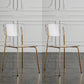 Glam Style Plastic Dining Armless Chairs Stacking Open Back Dining Chair Clear 2 Piece Set Brass Gold Clearhalo ' kitchen&dining_furn' 'Dining Chairs' 'Dining Tables & Seating' 'dining_chair' 'furn' 'furn_dining_chair' 'Furniture' 'furniture_dining_chair' 'Kitchen & Dining Furniture' 'kitchen' 4038974