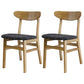 Contemporary Style Wood Side Dining Chairs Open Back Dining Armless Chairs Gray Coffee 2 Piece Set Clearhalo ' kitchen&dining_furn' 'Dining Chairs' 'Dining Tables & Seating' 'dining_chair' 'furn' 'furn_dining_chair' 'Furniture' 'furniture_dining_chair' 'Kitchen & Dining Furniture' 'kitchen' 4038983