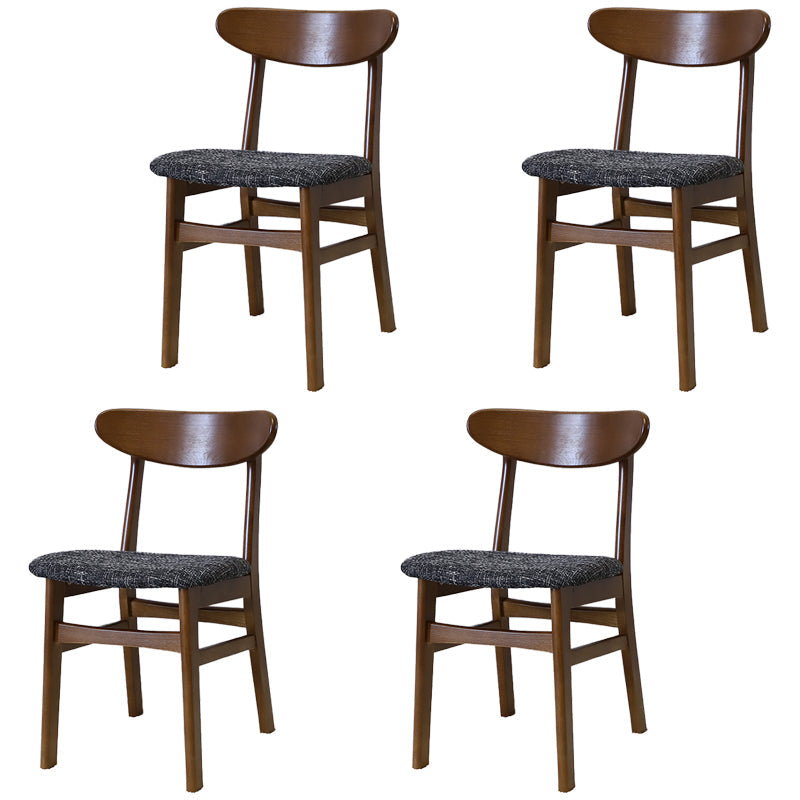 Contemporary Style Wood Side Dining Chairs Open Back Dining Armless Chairs Grey 4 Piece Set Clearhalo ' kitchen&dining_furn' 'Dining Chairs' 'Dining Tables & Seating' 'dining_chair' 'furn' 'furn_dining_chair' 'Furniture' 'furniture_dining_chair' 'Kitchen & Dining Furniture' 'kitchen' 4038991