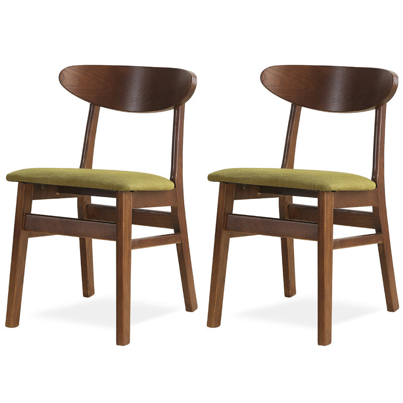 Contemporary Style Wood Side Dining Chairs Open Back Dining Armless Chairs Green 2 Piece Set Clearhalo ' kitchen&dining_furn' 'Dining Chairs' 'Dining Tables & Seating' 'dining_chair' 'furn' 'furn_dining_chair' 'Furniture' 'furniture_dining_chair' 'Kitchen & Dining Furniture' 'kitchen' 4038996