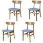 Contemporary Style Wood Side Dining Chairs Open Back Dining Armless Chairs Sky Blue 4 Piece Set Clearhalo ' kitchen&dining_furn' 'Dining Chairs' 'Dining Tables & Seating' 'dining_chair' 'furn' 'furn_dining_chair' 'Furniture' 'furniture_dining_chair' 'Kitchen & Dining Furniture' 'kitchen' 4039009