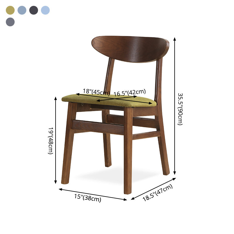 Contemporary Style Wood Side Dining Chairs Open Back Dining Armless Chairs Clearhalo ' kitchen&dining_furn' 'Dining Chairs' 'Dining Tables & Seating' 'dining_chair' 'furn' 'furn_dining_chair' 'Furniture' 'furniture_dining_chair' 'Kitchen & Dining Furniture' 'kitchen' 4039010