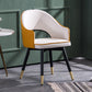 Contemporary Style Upholstered Arm Dining Chairs Open Back Dining Side Chair Yellow 1 Piece Clearhalo ' kitchen&dining_furn' 'Dining Chairs' 'Dining Tables & Seating' 'dining_chair' 'furn' 'furn_dining_chair' 'Furniture' 'furniture_dining_chair' 'Kitchen & Dining Furniture' 'kitchen' 4039018