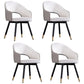Contemporary Style Upholstered Arm Dining Chairs Open Back Dining Side Chair Grey 4 Piece Set Clearhalo ' kitchen&dining_furn' 'Dining Chairs' 'Dining Tables & Seating' 'dining_chair' 'furn' 'furn_dining_chair' 'Furniture' 'furniture_dining_chair' 'Kitchen & Dining Furniture' 'kitchen' 4039034