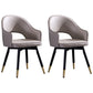 Contemporary Style Upholstered Arm Dining Chairs Open Back Dining Side Chair Light Gray 2 Piece Set Clearhalo ' kitchen&dining_furn' 'Dining Chairs' 'Dining Tables & Seating' 'dining_chair' 'furn' 'furn_dining_chair' 'Furniture' 'furniture_dining_chair' 'Kitchen & Dining Furniture' 'kitchen' 4039036