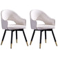 Contemporary Style Upholstered Arm Dining Chairs Open Back Dining Side Chair White 2 Piece Set Clearhalo ' kitchen&dining_furn' 'Dining Chairs' 'Dining Tables & Seating' 'dining_chair' 'furn' 'furn_dining_chair' 'Furniture' 'furniture_dining_chair' 'Kitchen & Dining Furniture' 'kitchen' 4039039