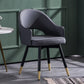 Contemporary Style Upholstered Arm Dining Chairs Open Back Dining Side Chair Dark Gray 1 Piece Clearhalo ' kitchen&dining_furn' 'Dining Chairs' 'Dining Tables & Seating' 'dining_chair' 'furn' 'furn_dining_chair' 'Furniture' 'furniture_dining_chair' 'Kitchen & Dining Furniture' 'kitchen' 4039044