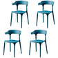 Plastic Armless Dining Chairs Scandinavian Stackable Dining Side Chairs (Set of 4) Peacock Blue Clearhalo ' kitchen&dining_furn' 'Dining Chairs' 'Dining Tables & Seating' 'dining_chair' 'furn' 'furn_dining_chair' 'Furniture' 'furniture_dining_chair' 'Kitchen & Dining Furniture' 'kitchen' 4039049