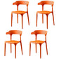Plastic Armless Dining Chairs Scandinavian Stackable Dining Side Chairs (Set of 4) Orange Clearhalo ' kitchen&dining_furn' 'Dining Chairs' 'Dining Tables & Seating' 'dining_chair' 'furn' 'furn_dining_chair' 'Furniture' 'furniture_dining_chair' 'Kitchen & Dining Furniture' 'kitchen' 4039050