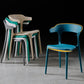 Plastic Armless Dining Chairs Scandinavian Stackable Dining Side Chairs (Set of 4) Clearhalo ' kitchen&dining_furn' 'Dining Chairs' 'Dining Tables & Seating' 'dining_chair' 'furn' 'furn_dining_chair' 'Furniture' 'furniture_dining_chair' 'Kitchen & Dining Furniture' 'kitchen' 4039051