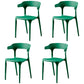 Plastic Armless Dining Chairs Scandinavian Stackable Dining Side Chairs (Set of 4) Blackish Green Clearhalo ' kitchen&dining_furn' 'Dining Chairs' 'Dining Tables & Seating' 'dining_chair' 'furn' 'furn_dining_chair' 'Furniture' 'furniture_dining_chair' 'Kitchen & Dining Furniture' 'kitchen' 4039055