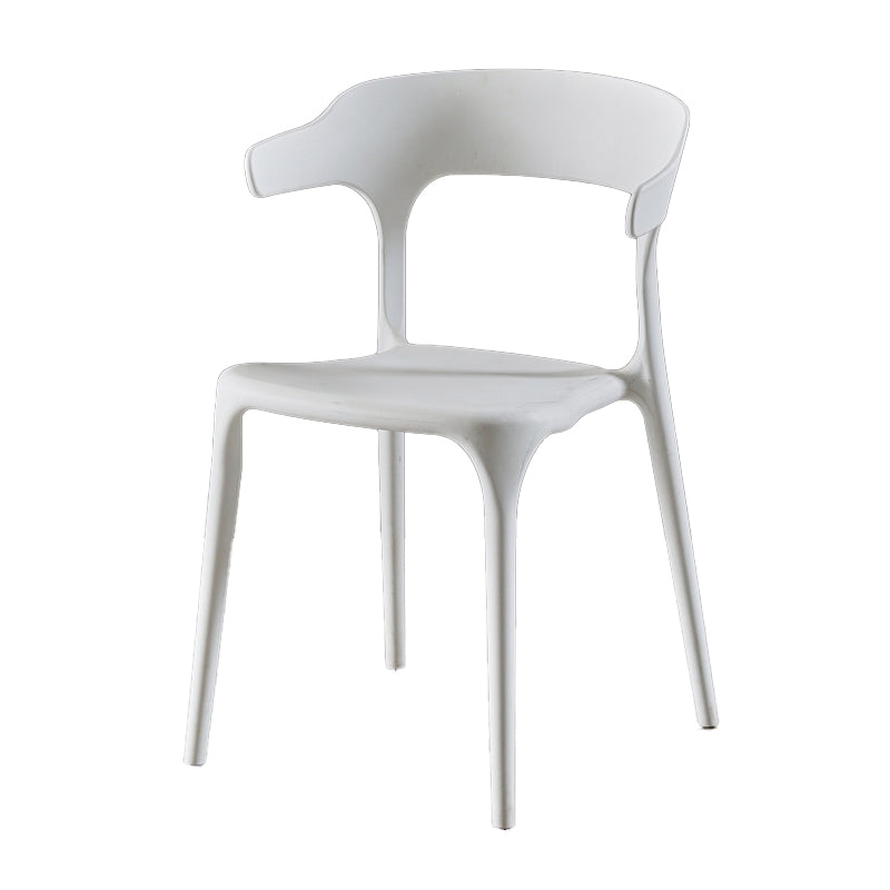 Plastic Armless Dining Chairs Scandinavian Stackable Dining Side Chairs (Set of 4) Clearhalo ' kitchen&dining_furn' 'Dining Chairs' 'Dining Tables & Seating' 'dining_chair' 'furn' 'furn_dining_chair' 'Furniture' 'furniture_dining_chair' 'Kitchen & Dining Furniture' 'kitchen' 4039057