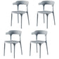Plastic Armless Dining Chairs Scandinavian Stackable Dining Side Chairs (Set of 4) Light Gray Clearhalo ' kitchen&dining_furn' 'Dining Chairs' 'Dining Tables & Seating' 'dining_chair' 'furn' 'furn_dining_chair' 'Furniture' 'furniture_dining_chair' 'Kitchen & Dining Furniture' 'kitchen' 4039058