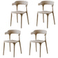 Plastic Armless Dining Chairs Scandinavian Stackable Dining Side Chairs (Set of 4) Camel Clearhalo ' kitchen&dining_furn' 'Dining Chairs' 'Dining Tables & Seating' 'dining_chair' 'furn' 'furn_dining_chair' 'Furniture' 'furniture_dining_chair' 'Kitchen & Dining Furniture' 'kitchen' 4039060