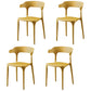 Plastic Armless Dining Chairs Scandinavian Stackable Dining Side Chairs (Set of 4) Yellow Clearhalo ' kitchen&dining_furn' 'Dining Chairs' 'Dining Tables & Seating' 'dining_chair' 'furn' 'furn_dining_chair' 'Furniture' 'furniture_dining_chair' 'Kitchen & Dining Furniture' 'kitchen' 4039065