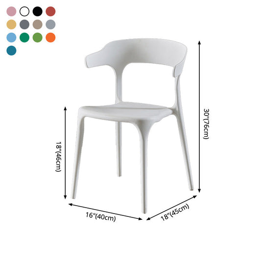 Plastic Armless Dining Chairs Scandinavian Stackable Dining Side Chairs (Set of 4) Clearhalo ' kitchen&dining_furn' 'Dining Chairs' 'Dining Tables & Seating' 'dining_chair' 'furn' 'furn_dining_chair' 'Furniture' 'furniture_dining_chair' 'Kitchen & Dining Furniture' 'kitchen' 4039070