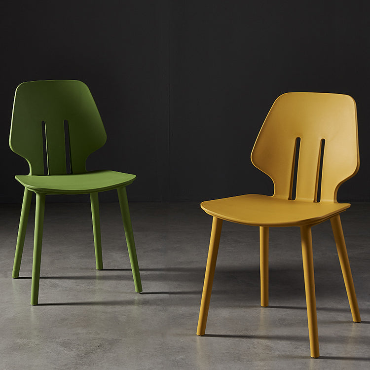 Scandinavian Armless Dining Chairs Plastic Dining Side Chairs (Set of 4) Clearhalo ' kitchen&dining_furn' 'Dining Chairs' 'Dining Tables & Seating' 'dining_chair' 'furn' 'furn_dining_chair' 'Furniture' 'furniture_dining_chair' 'Kitchen & Dining Furniture' 'kitchen' 4039073