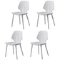 Scandinavian Armless Dining Chairs Plastic Dining Side Chairs (Set of 4) White Clearhalo ' kitchen&dining_furn' 'Dining Chairs' 'Dining Tables & Seating' 'dining_chair' 'furn' 'furn_dining_chair' 'Furniture' 'furniture_dining_chair' 'Kitchen & Dining Furniture' 'kitchen' 4039074
