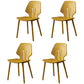 Scandinavian Armless Dining Chairs Plastic Dining Side Chairs (Set of 4) Yellow Clearhalo ' kitchen&dining_furn' 'Dining Chairs' 'Dining Tables & Seating' 'dining_chair' 'furn' 'furn_dining_chair' 'Furniture' 'furniture_dining_chair' 'Kitchen & Dining Furniture' 'kitchen' 4039075