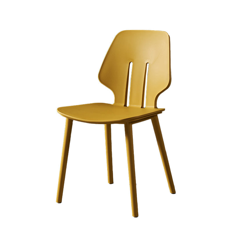 Scandinavian Armless Dining Chairs Plastic Dining Side Chairs (Set of 4) Clearhalo ' kitchen&dining_furn' 'Dining Chairs' 'Dining Tables & Seating' 'dining_chair' 'furn' 'furn_dining_chair' 'Furniture' 'furniture_dining_chair' 'Kitchen & Dining Furniture' 'kitchen' 4039080