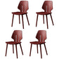 Scandinavian Armless Dining Chairs Plastic Dining Side Chairs (Set of 4) Red Clearhalo ' kitchen&dining_furn' 'Dining Chairs' 'Dining Tables & Seating' 'dining_chair' 'furn' 'furn_dining_chair' 'Furniture' 'furniture_dining_chair' 'Kitchen & Dining Furniture' 'kitchen' 4039081