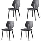 Scandinavian Armless Dining Chairs Plastic Dining Side Chairs (Set of 4) Grey Clearhalo ' kitchen&dining_furn' 'Dining Chairs' 'Dining Tables & Seating' 'dining_chair' 'furn' 'furn_dining_chair' 'Furniture' 'furniture_dining_chair' 'Kitchen & Dining Furniture' 'kitchen' 4039083