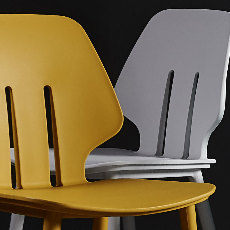 Scandinavian Armless Dining Chairs Plastic Dining Side Chairs (Set of 4) Clearhalo ' kitchen&dining_furn' 'Dining Chairs' 'Dining Tables & Seating' 'dining_chair' 'furn' 'furn_dining_chair' 'Furniture' 'furniture_dining_chair' 'Kitchen & Dining Furniture' 'kitchen' 4039087