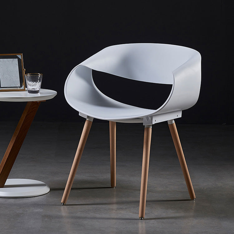 Scandinavian Armless Dining Chairs Side Dining Chairs with Wood Legs (Set of 2) Clearhalo ' kitchen&dining_furn' 'Dining Chairs' 'Dining Tables & Seating' 'dining_chair' 'furn' 'furn_dining_chair' 'Furniture' 'furniture_dining_chair' 'Kitchen & Dining Furniture' 'kitchen' 4039093