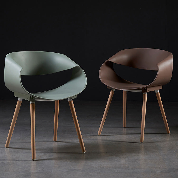 Scandinavian Armless Dining Chairs Side Dining Chairs with Wood Legs (Set of 2) Clearhalo ' kitchen&dining_furn' 'Dining Chairs' 'Dining Tables & Seating' 'dining_chair' 'furn' 'furn_dining_chair' 'Furniture' 'furniture_dining_chair' 'Kitchen & Dining Furniture' 'kitchen' 4039095