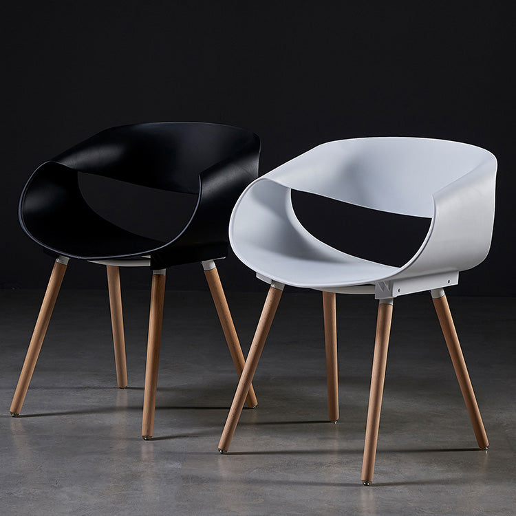 Scandinavian Armless Dining Chairs Side Dining Chairs with Wood Legs (Set of 2) Clearhalo ' kitchen&dining_furn' 'Dining Chairs' 'Dining Tables & Seating' 'dining_chair' 'furn' 'furn_dining_chair' 'Furniture' 'furniture_dining_chair' 'Kitchen & Dining Furniture' 'kitchen' 4039098