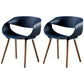 Scandinavian Armless Dining Chairs Side Dining Chairs with Wood Legs (Set of 2) Blue Clearhalo ' kitchen&dining_furn' 'Dining Chairs' 'Dining Tables & Seating' 'dining_chair' 'furn' 'furn_dining_chair' 'Furniture' 'furniture_dining_chair' 'Kitchen & Dining Furniture' 'kitchen' 4039101