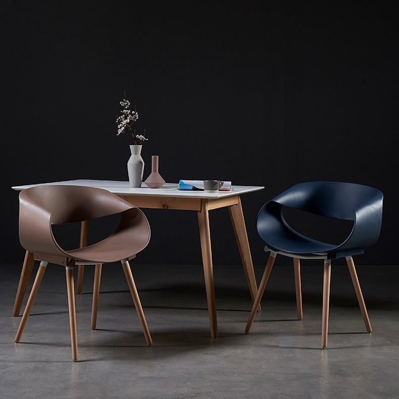 Scandinavian Armless Dining Chairs Side Dining Chairs with Wood Legs (Set of 2) Clearhalo ' kitchen&dining_furn' 'Dining Chairs' 'Dining Tables & Seating' 'dining_chair' 'furn' 'furn_dining_chair' 'Furniture' 'furniture_dining_chair' 'Kitchen & Dining Furniture' 'kitchen' 4039110