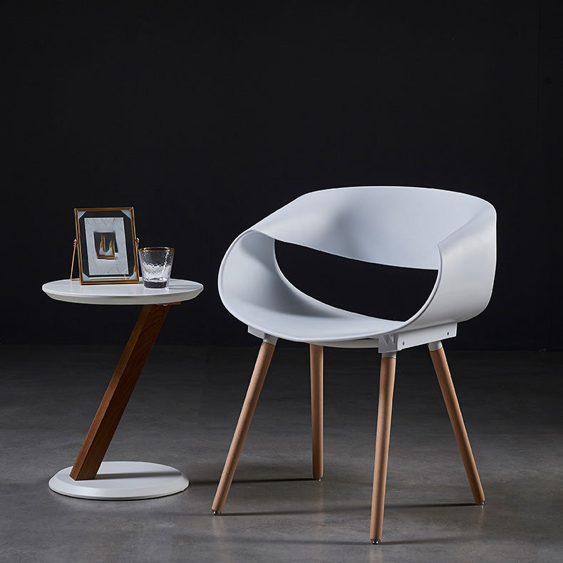 Scandinavian Armless Dining Chairs Side Dining Chairs with Wood Legs (Set of 2) Clearhalo ' kitchen&dining_furn' 'Dining Chairs' 'Dining Tables & Seating' 'dining_chair' 'furn' 'furn_dining_chair' 'Furniture' 'furniture_dining_chair' 'Kitchen & Dining Furniture' 'kitchen' 4039112