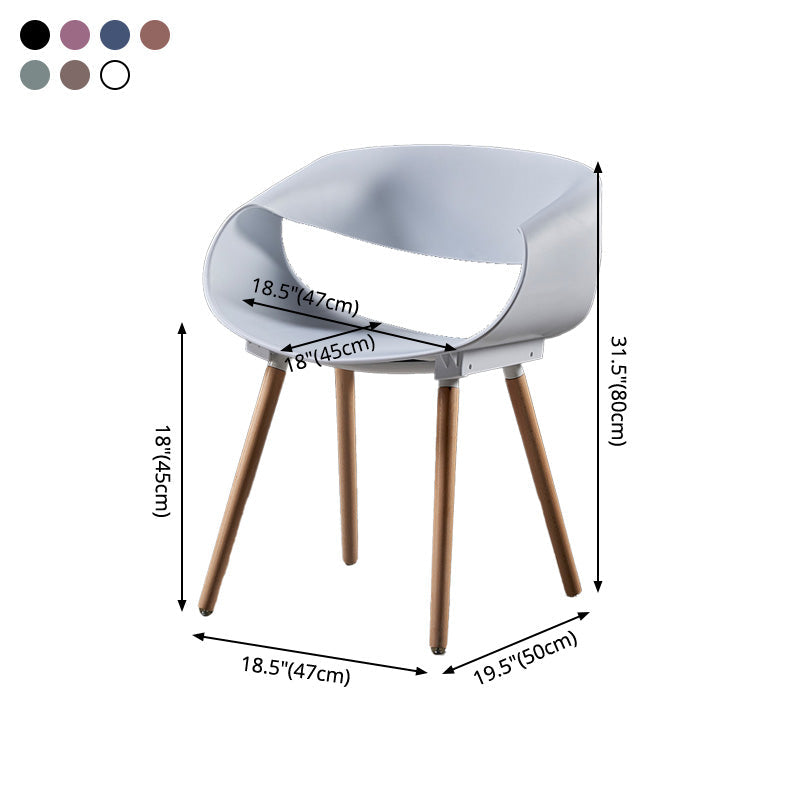 Scandinavian Armless Dining Chairs Side Dining Chairs with Wood Legs (Set of 2) Clearhalo ' kitchen&dining_furn' 'Dining Chairs' 'Dining Tables & Seating' 'dining_chair' 'furn' 'furn_dining_chair' 'Furniture' 'furniture_dining_chair' 'Kitchen & Dining Furniture' 'kitchen' 4039114