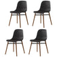 Scandinavian Style Plastic Dining Armless Chair Solid Back Chair with Wooden Legs Grey 4 Piece Set Clearhalo ' kitchen&dining_furn' 'Dining Chairs' 'Dining Tables & Seating' 'dining_chair' 'furn' 'furn_dining_chair' 'Furniture' 'furniture_dining_chair' 'Kitchen & Dining Furniture' 'kitchen' 4039120